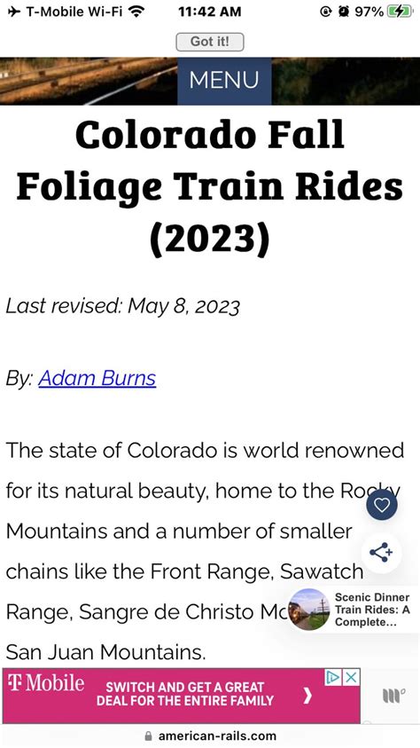 the colorado fall foliage train rides