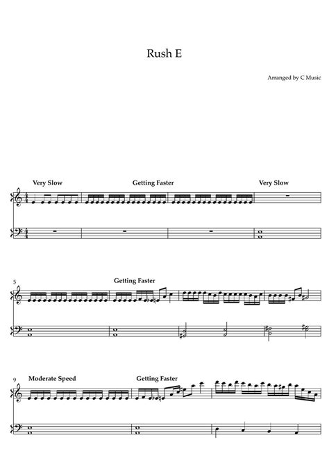 Sheet Music Boss Rush E Easy Version 樂譜 by C Music