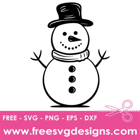 Free Christmas Snowman SVG Cut Files | freesvgdesigns.com