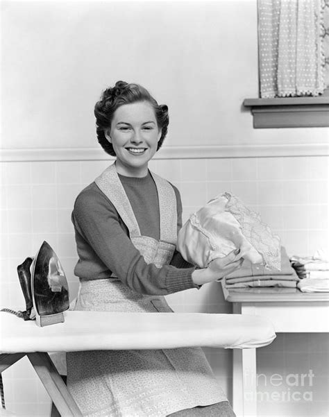 Woman Ironing C 1940s Photograph By H Armstrong Roberts Classicstock Pixels