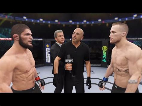 EA SPORTS UFC 4 Simulation Khabib Nurmagomedov Vs Justin Gaethje CPU Vs