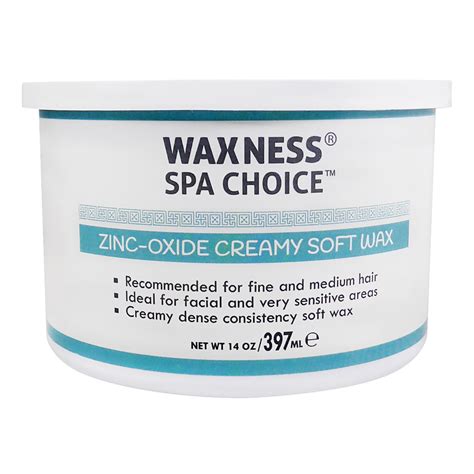 Waxness Spa Choice Zinc Oxide Creamy Soft Wax 14 Oz 397 Ml