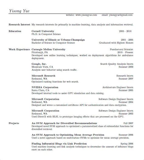 15 Latex Resume Templates PDF DOC