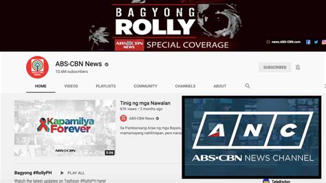 Abs Cbn News Anc Youtube Channels Now Accessible Youtube Says