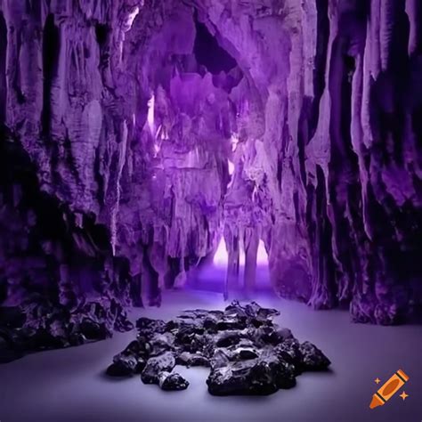 Amethyst Caves With Stunning Crystal Formations On Craiyon