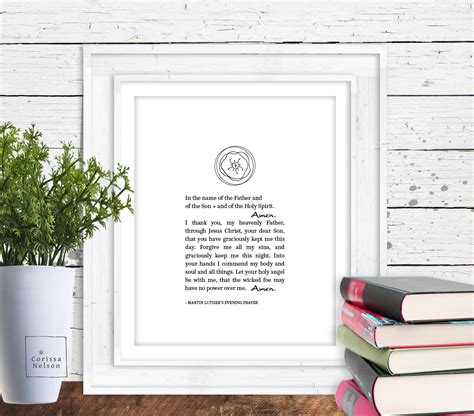 Luther S Evening Prayer Printable Corissa Nelson