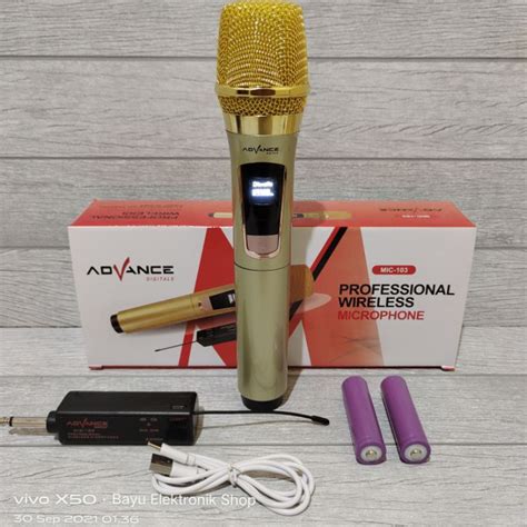 Jual Mic Wireless Advance 103 Professional Microphone Karaoke Mikrofon