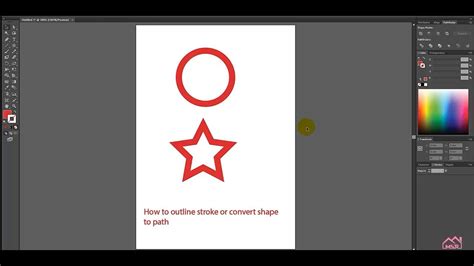 Convert Shape To Path Or Outline Stroke Adobe Illustrator Youtube