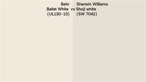 Behr Ballet White Ul Vs Sherwin Williams Shoji White Sw