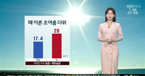 날씨 부산 때 이른 초여름 더위자외선 지수 ‘높음~매우높음