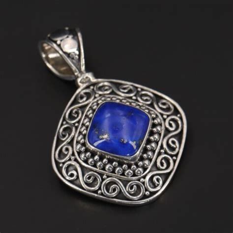 VTG Sterling Silver BA SUARTI BALI INDONESIA Lapis Filigree Necklace