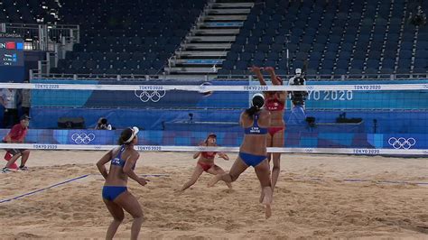 Tokio China Vs Canada Volei Playa Momentos Destacados De Los