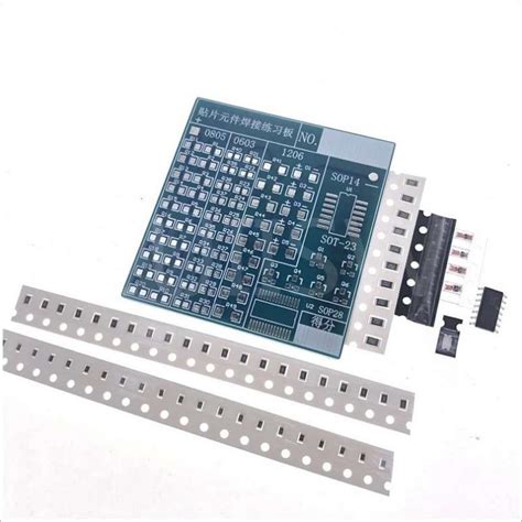 Kit Placa De Practica De Soldadura Electronica Componentes Smt Smd