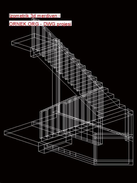 Proje Sitesi Izometrik D Merdiven Autocad Projesi