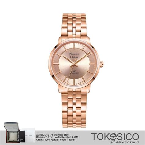 Jam Alexandre Christie Wanita Ac Rosegold Original Stainless