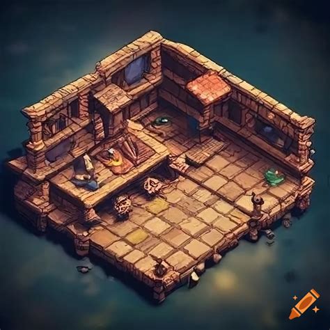 Detailed Isometric Rpg Map With Fantasy Elements On Craiyon