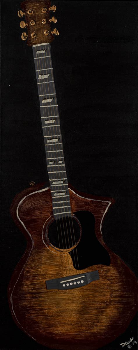 Acoustic III, Acoustic Guitar, Guitar Art - by Dawn M. Wayand Arts