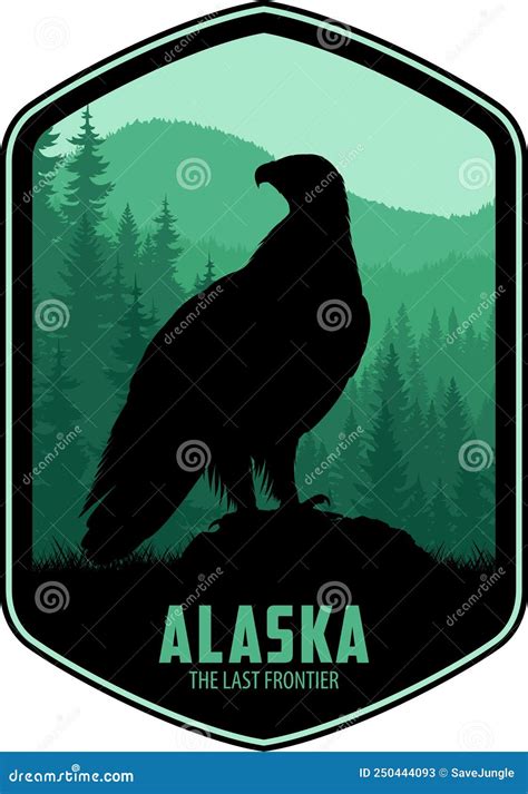 Alaska Vector Map Contour Silhouette And Vector Flag Alaska Royalty