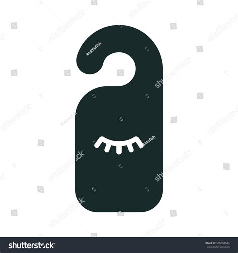 Dont Disturb Door Tag Hanger Minimalistic Stock Vector Royalty Free