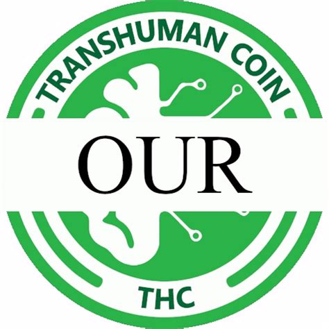 Thc Transhuman Coin Sticker THC Transhuman Coin Transhumanism