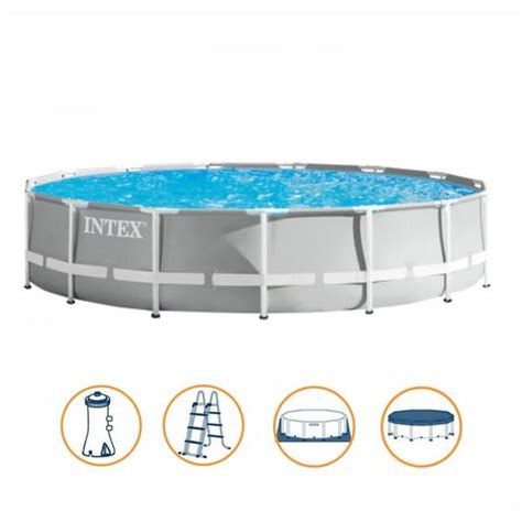 Piscina Cu Cadru Metalic Intex Rotunda X Cm Cu Pompa De