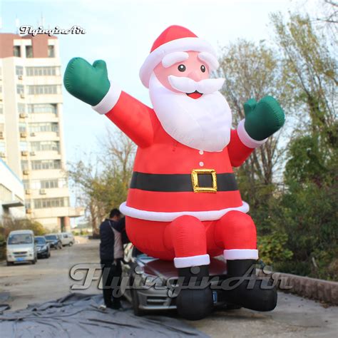 Large Red Inflatable Christmas Santa Claus Balloon Sitting Style For