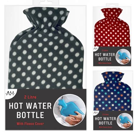 Wholesale Hot Water Bottle With Cover 2 Litre Polka Dot Designs