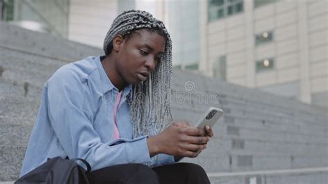 African American Woman Having Video Call On Mobile Stock Video Video