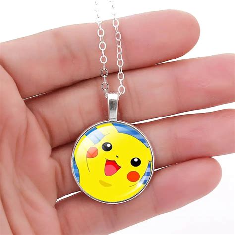 Pikachu Happy Face Vintage Silver & Bronze Steel Necklace – Pikachu ...