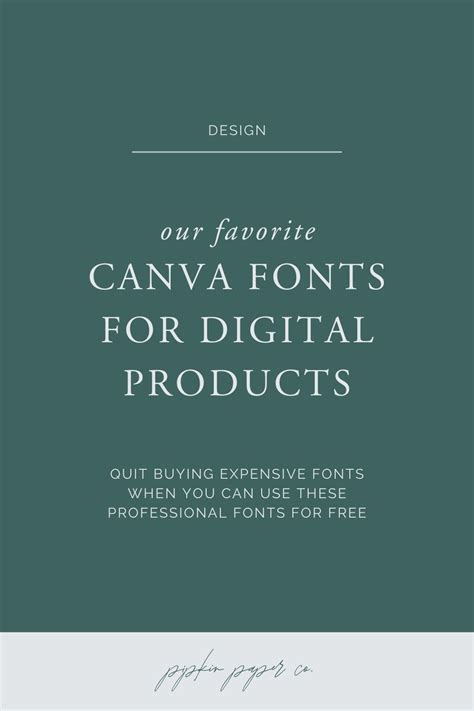 The Best Canva Fonts Of 2021 Pipkin Paper Company