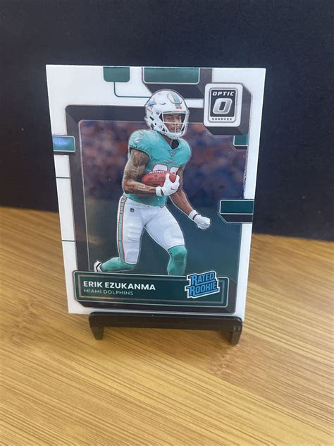 2022 Donruss Optic Football Rated Rookie Erik Ezukanma 239 RC Dolphins