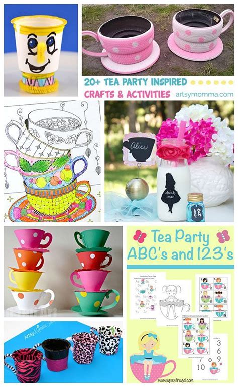 20 Tea Party Crafts Chimpanzees For Tea Review Tea Party Crafts