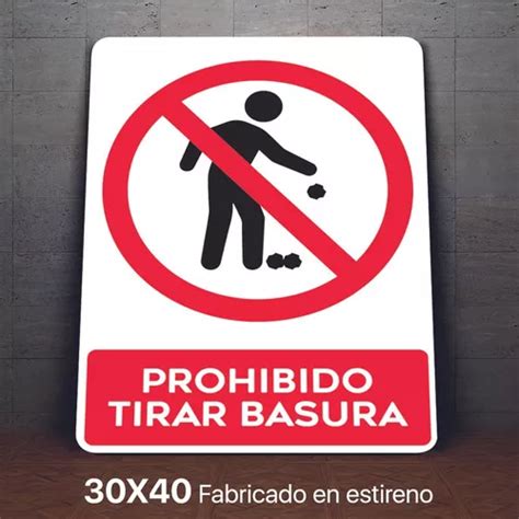 Comprar Se Alamiento Prohibido Tirar Basura Letrero X