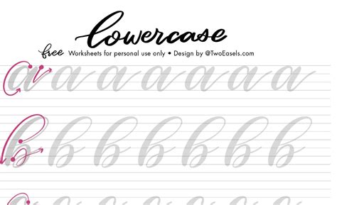 12 Free Hand Lettering Worksheets For Practice