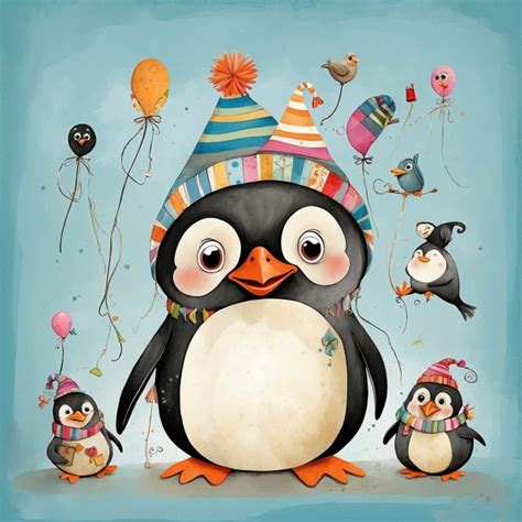 Funny Penguin Art Print Free Stock Photo - Public Domain Pictures