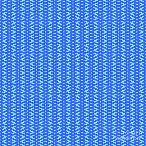 Heavy Diamond Grid With Triple Inset Pattern In Day Sky And Azul Blue N