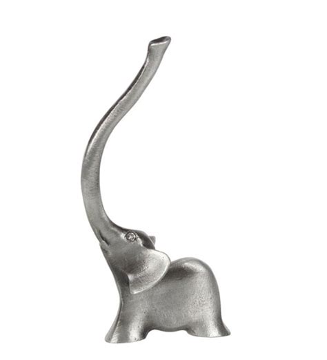 Metal Elephant Ring Holder Bird And Bay