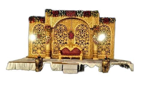 Golden Wedding Stage Backdrop For Outdoor At Rs 48000 Piece In