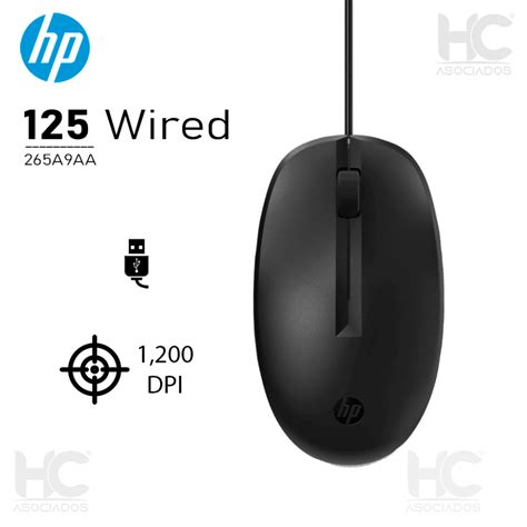 Mouse Hp A Aa Wired Usb Black Perif Ricos Para Gamers