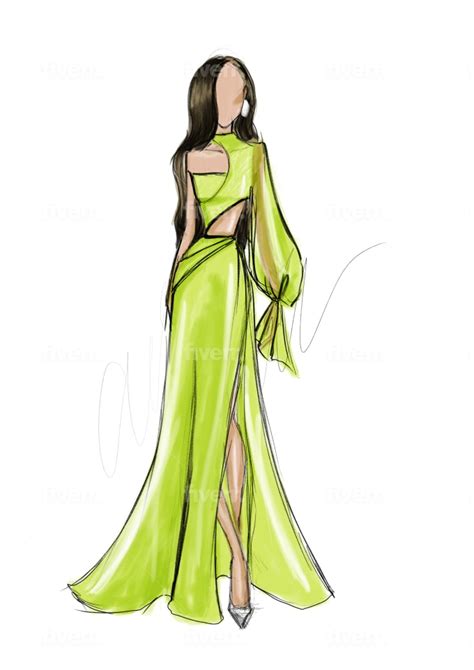 Fashion Designing Dress Pencil Sketch Atelier Yuwa Ciao Jp