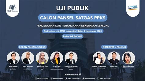 Uji Publik Calon Panitia Seleksi Satuan Tugas Pencegahan Dan Penanganan