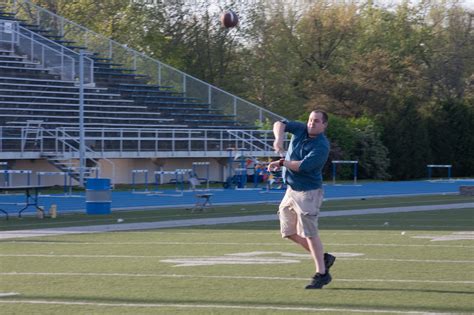 Boys Having Fun With The Football At EIU