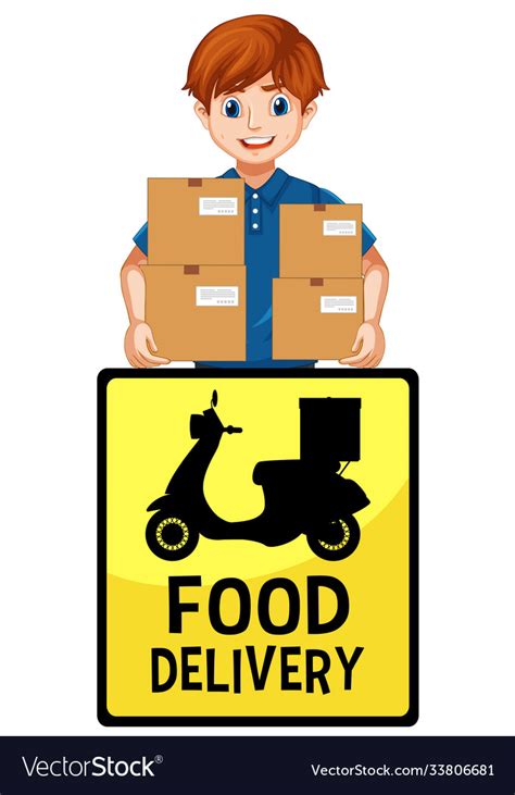 Food Delivery Man Clipart