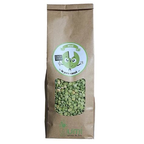 Pois cassé jaune 1 kg boite réutilisable Gumi graines