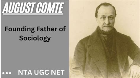 August Comte Founding Father Of Sociology Nta Ugc Net Youtube