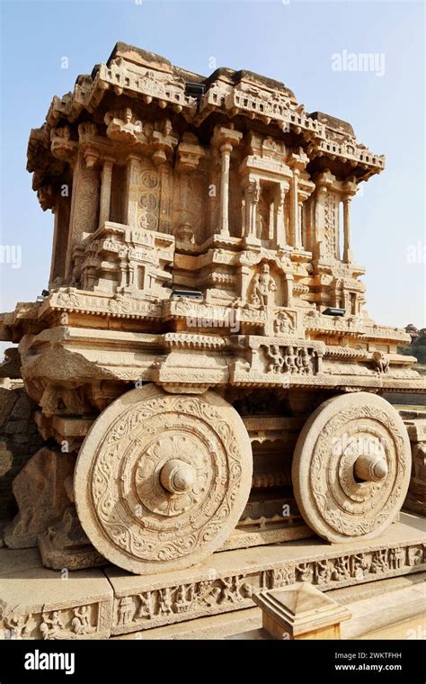 Stone Chariot Shrine Vijaya Vittala Temple Hampi Hosapete Karnataka