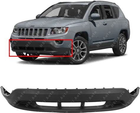 Front Bumper Cover Compatible With 2011 2017 Jeep Compass Lower Textured