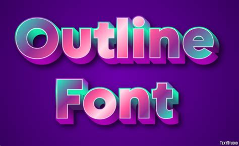 Outline Font Text Effect and Logo Design Font