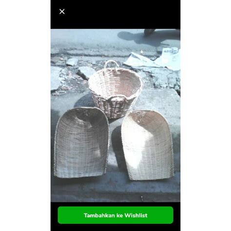 Jual Pengki Serokan Sampah Anyaman Bambu Kerajinan Tangan Tempat Sampah