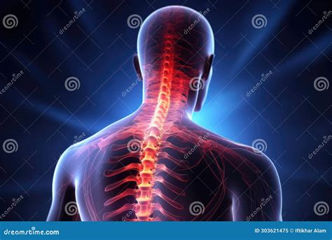 3d Rendered Illustration Of A Male Feeling The Pain In The Spine Spine